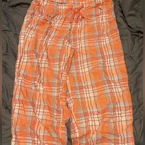 Orange Plaid Pajama Pants